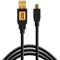Product: Tether Tools TetherPro 30cm (1') USB 2.0 to Mini-B 5-Pin Cable Black