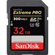 SanDisk 32GB Extreme PRO SDHC Card 300MB/s UHS-II V90 U3