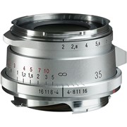 Voigtlander 35mm f/2 ULTRON Aspherical Type II Vintage Line Lens Silver: Leica M