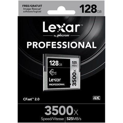 Product: Lexar Pro CFast 128GB 525MB/s 3500x Card