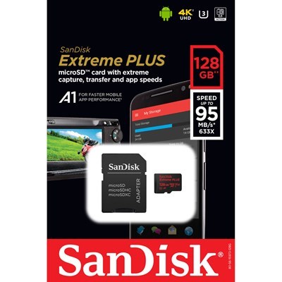 Product: SanDisk 128GB Extreme Plus Micro SDXC Card w/ Adapter (1 left at this price)
