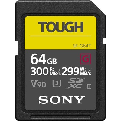 Product: Sony SH 64GB SF-G Tough Series SDXC Card UHS-II 300MB/s V90 grade 9