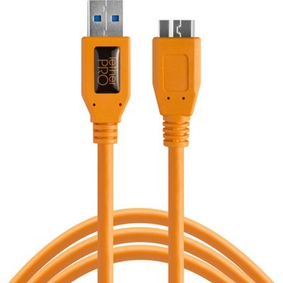 Product: Tether Tools TetherPro 4.6m (15') USB 3.0 to Micro-B Cable Orange