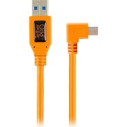 Tether Tools TetherPro 50cm (20") Right Angle USB 2.0 to USB 2.0 Mini-B 5-Pin Cable Orange