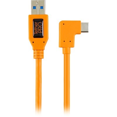 Product: Tether Tools TetherPro 50cm (20") Right Angle USB 3.0 to USB-C Cable Orange