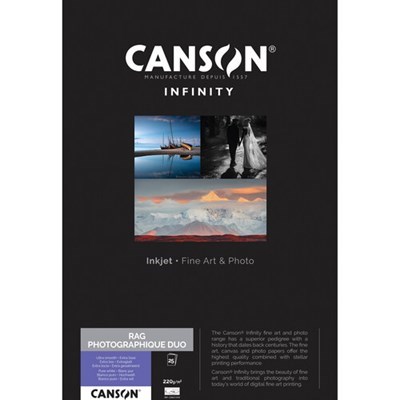 Product: Canson Infinity A2 Rag Photographique Duo 220gsm (25 Sheets)