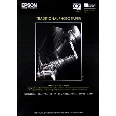 Product: Epson A2 Traditional Signature Worthy Paper 330gsm (25 Sheets)