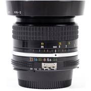 Nikon SH AI 28mm f/3.5 manual focus lens w/- HN-2 lens hood grade 8