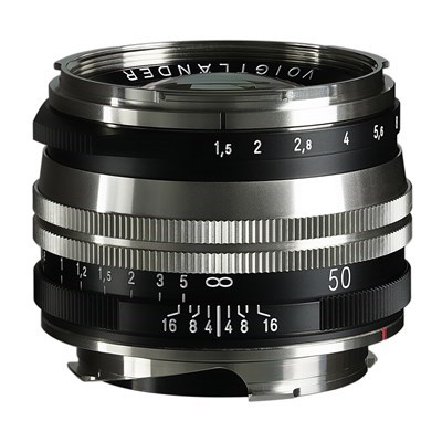 Product: Voigtlander 50mm f/1.5 NOKTON Vintage Line Aspherical II MC Nickel Lens: Leica M