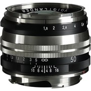 Voigtlander 50mm f/1.5 NOKTON Vintage Line Aspherical II SC Nickel Lens: Leica M (1 left at this price)