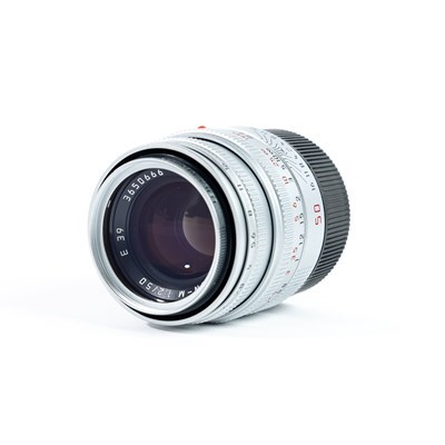 Product: Leica SH 50mm f/2 Summicron-m lens Silver E39 w/- UVa filter silver (non 6-bit) grade 9