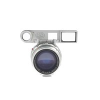 Product: Leica SH 50mm f/2 Summicron (II) lens M-DR-chrom w/- goggles (slight separation) +12585 lens hood + silver UVa filter grade 8