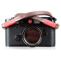 Product: Bronkey Tokyo 102 - Brown & Red Leather Camera Neck Strap 120cm