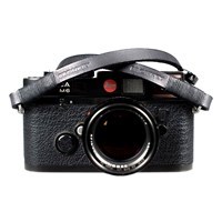Product: Bronkey Tokyo 104 - Black & Black Leather Camera Neck Strap 120cm