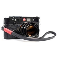 Product: Bronkey Tokyo 201 - Black & Red Leather Camera Wrist Strap 23.5cm