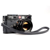 Product: Bronkey Tokyo 204 - Black & Black Leather Camera Wrist Strap 23.5cm