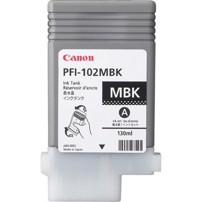 Product: Canon PFI-102MBK Matte Black Ink (2 left at this price)