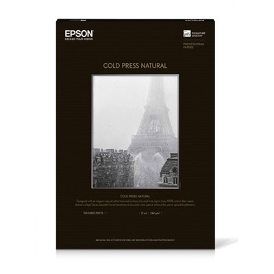Product: Epson A4 Cold Press Natural Signature Worthy Paper 340gsm (25 Sheets)