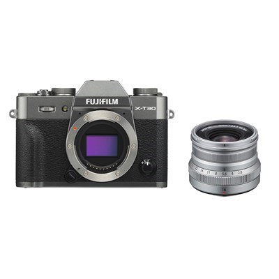 Product: Fujifilm X-T30 charcoal silver + 16mm f/2.8 WR silver kit