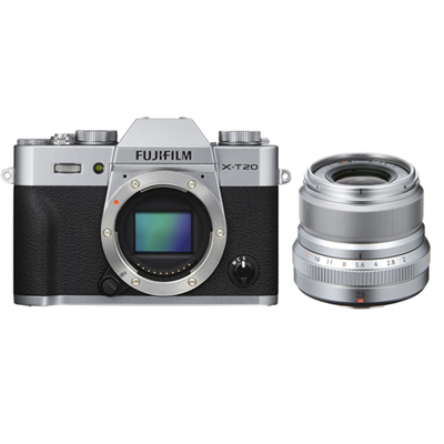 Product: Fujifilm X-T20 silver + 23mm f/2 silver kit