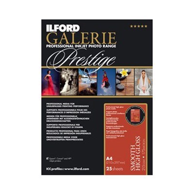 Product: Ilford A4 Galerie Smooth High Gloss 215gsm (25 Sheets)