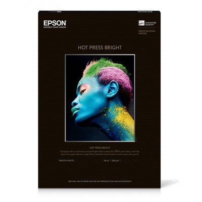 Product: Epson A2 Hot Press Bright Signature Worthy Paper 330gsm (25 Sheets)