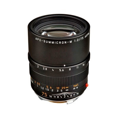 Product: Leica SH 75mm f/2 APO-Summicron M ASPH Black Ø E49 grade 8