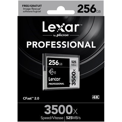 Product: Lexar Pro CFast 256GB 525MB/s 3500x Card