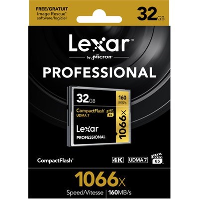 Product: Lexar Pro CF 32GB 160MB/s 1066x Card