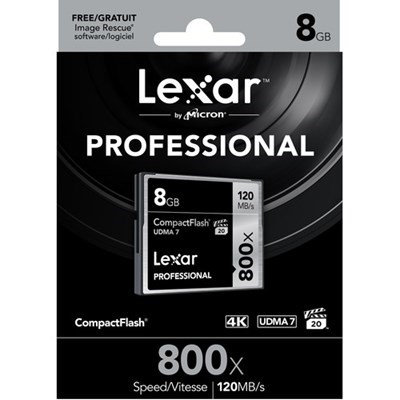 Product: Lexar Pro CF 8GB 120MB/s 800x Card
