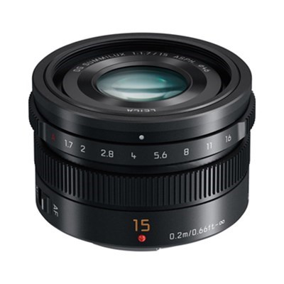 Product: Panasonic SH 15mm f/1.7 Lumix (Leica) DG ASPH Summilux black lens grade 9