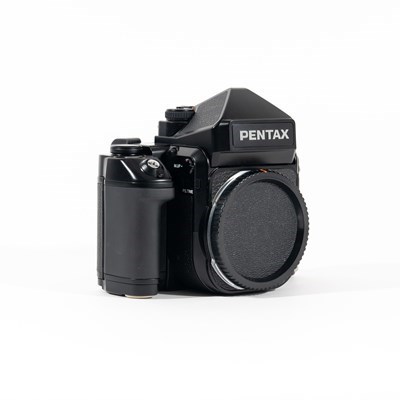 Product: Pentax SH 67 II body w/ BG-60 focus screen + 45mm f/4 + 100mm f/4 macro & life size attachment lens + 165mm f/2.8 lens grade 10 (new old stock)