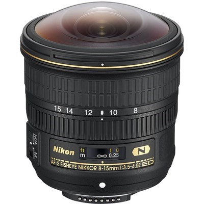 Product: Nikon SH AF-S 8-15mm f/3.5-4.5E ED fisheye lens grade 9 (1 year Nikon warranty)