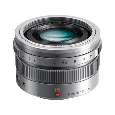 Product: Panasonic SH 15mm f/1.7 Lumix (Leica) DG ASPH Summilux silver lens grade 9