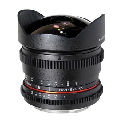 Product: Samyang SH 8mm t/3.8 VDSLR Fisheye lens for Nikon (aka: Rokinon) grade 9