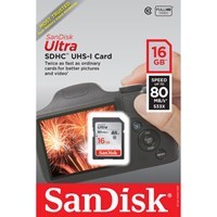 Product: SanDisk 16GB Ultra SDHC Card 80MB/s 533x