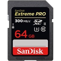 Product: SanDisk 64GB Extreme PRO SDXC Card 300MB/s 2000x UHS-II