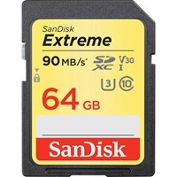 Product: SanDisk Extreme 64GB SDXC Card 90MB/s 600x