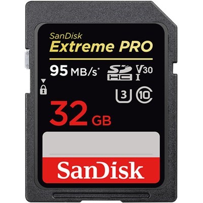 Product: SanDisk 32GB Extreme PRO SDHC Card 100MB/s 633x V30