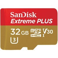 Product: SanDisk 32GB Extreme Plus Micro SDHC Card 100MB/s 667x V30 w/ Adapter
