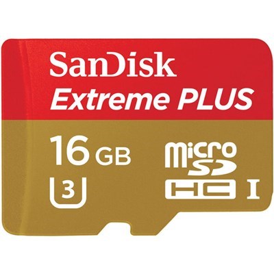 Product: SanDisk 16GB Extreme Plus Micro SDHC Card 80MB/s 533x w/ Adapter