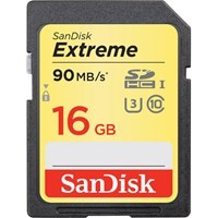 Product: SanDisk Extreme 16GB SDHC Card 90MB/s 600x