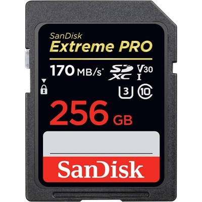 Product: SanDisk 256GB Extreme PRO SDXC Card 170MB/s 633x V30