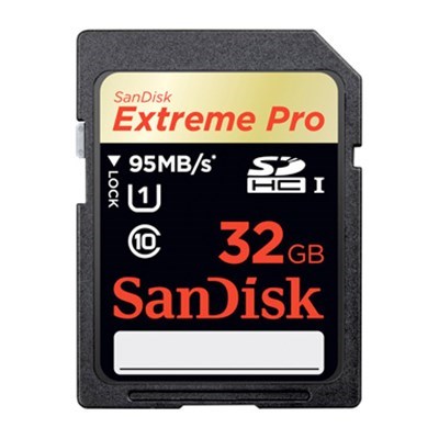 Product: SanDisk Extreme PRO 32GB SDHC Card 95MB/s 633x V30