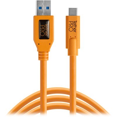 Product: Tether Tools TetherPro 4.6m (15') USB 3.0 to USB-C Cable Orange