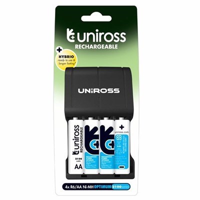 Product: Uniross Hybrio charger w/ 4 AA batteries