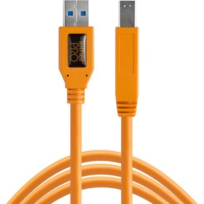 Product: Tether Tools TetherPro 4.6m (15') USB 3.0 to Male B Cable Orange
