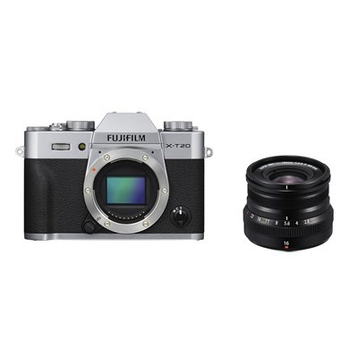 Product: Fujifilm X-T20 silver + 16mm f/2.8 WR black kit