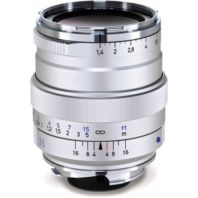 Product: Zeiss SH 35mm f/1.4 Distagon T* ZM Lens Silver: Leica M grade 10