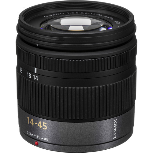 Panasonic 14-45mm f/3.5-5.6 G Vario Mega OIS Lumix Lens - Black - Grade 9